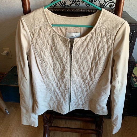hinge Jackets & Coats Hinge Designed In Seattle Light Beige Leather